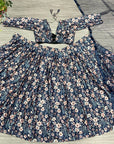 Elegant Floral Lehenga Choli, Floral Engagement Lehenga, Bridesmaids Lehenga, Indian Wedding Party Wear, Trendy Lehenga Blouse-4