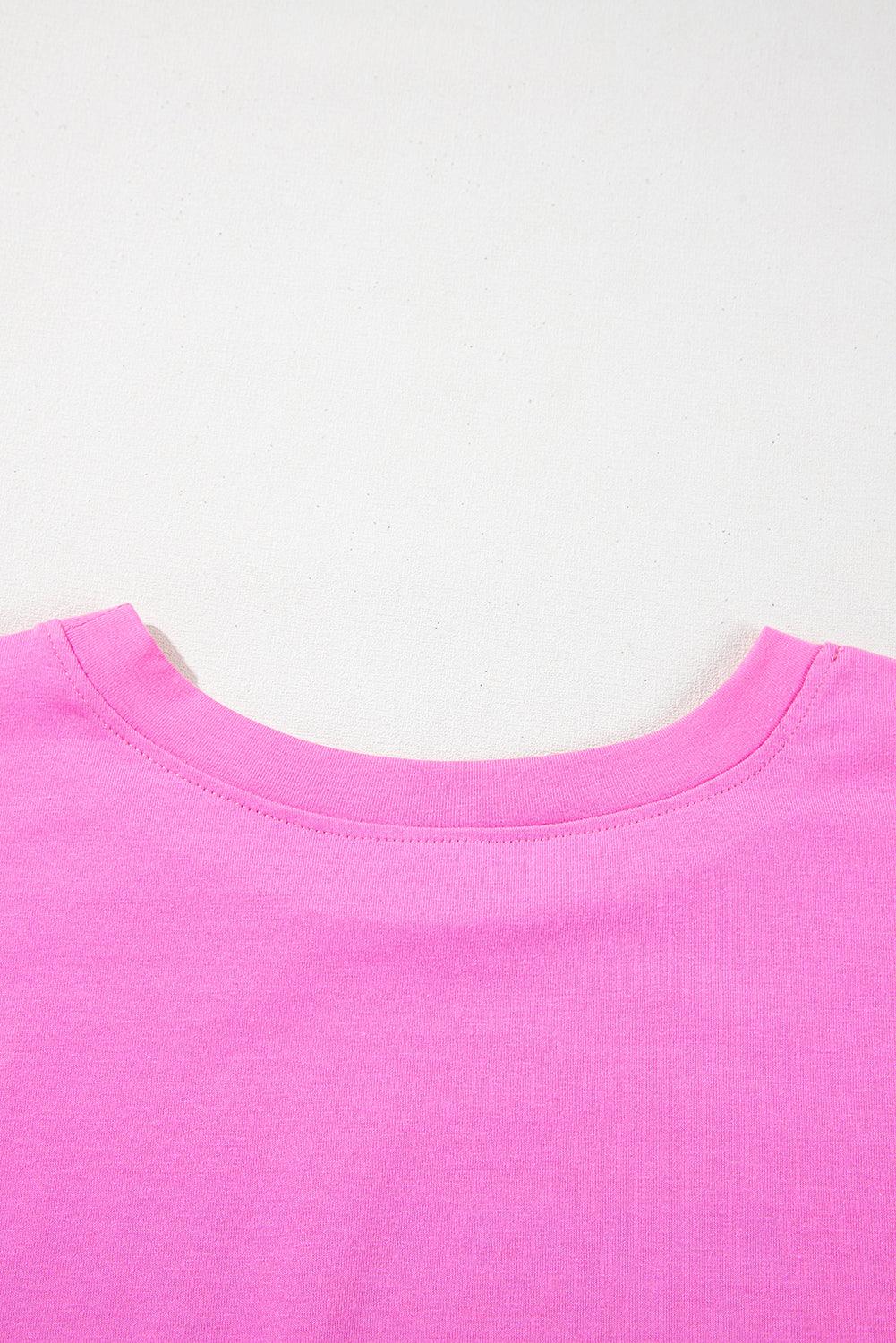 Bright Pink Checker MAMA Letter Printed Graphic Plus Size T Shirt - Toi ‘n’ Moi Ltd