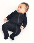 Black Zip Sleepsuit - Toi ‘n’ Moi Ltd