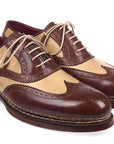 Paul Parkman Triple Leather Sole Goodyear Welted Wingtip Brogues (ID