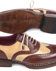 Paul Parkman Triple Leather Sole Goodyear Welted Wingtip Brogues (ID