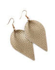 Boucles d'oreilles en cuir pincé en forme de larme