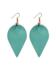 Boucles d'oreilles en cuir pincé en forme de larme