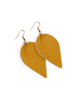 Boucles d'oreilles en cuir pincé en forme de larme