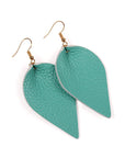 Boucles d'oreilles en cuir pincé en forme de larme