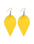 Boucles d'oreilles en cuir pincé en forme de larme