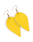 Boucles d'oreilles en cuir pincé en forme de larme