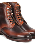 Paul Parkman Men's Brown Burnished Leather Boots (824BRW73)