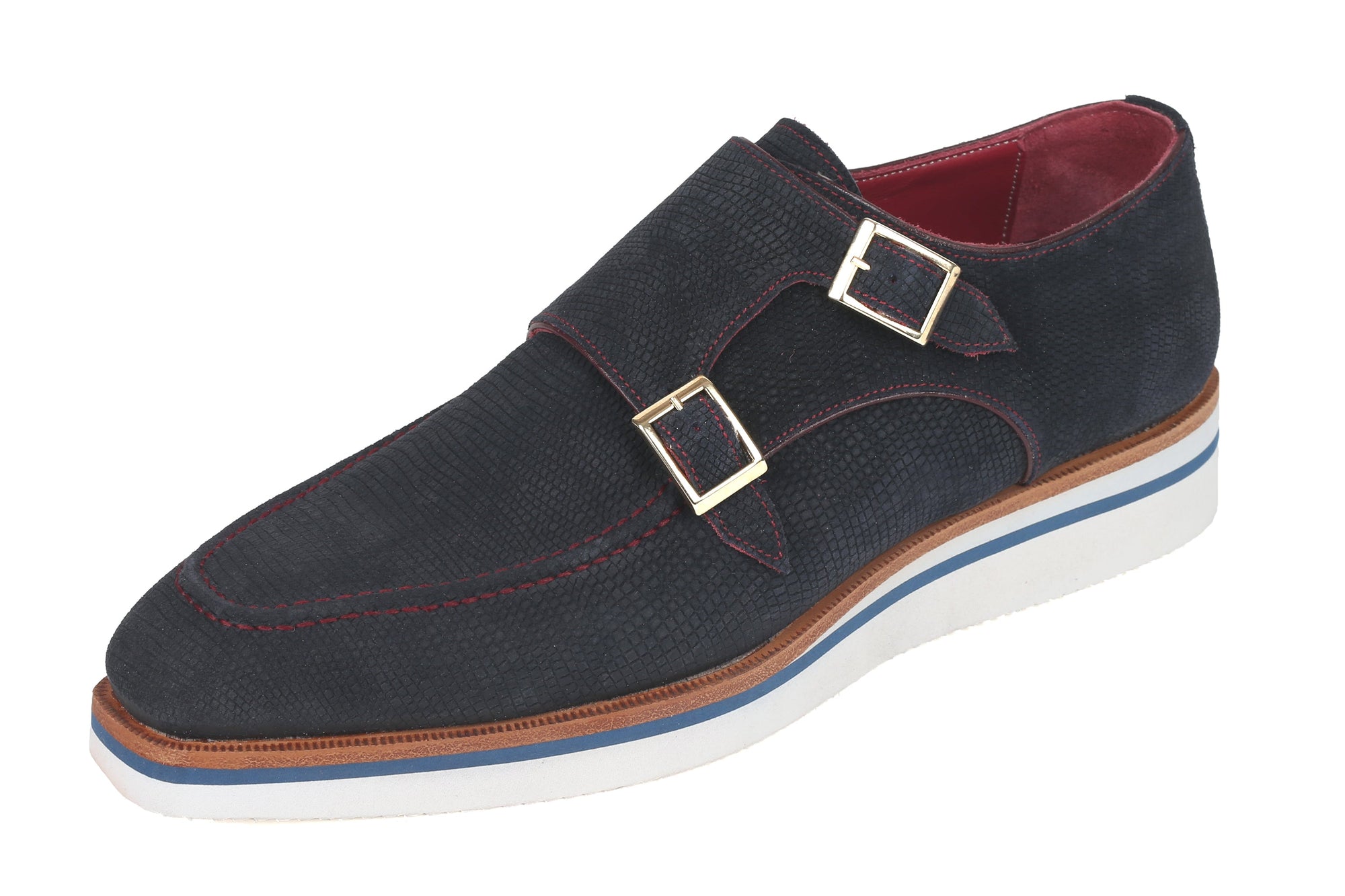 Paul Parkman Beige &amp; Brown Plaid Canvas Derby Shoes (ID