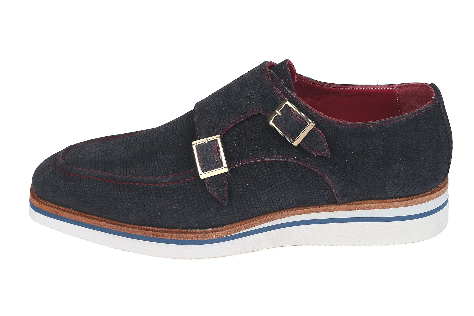 Paul Parkman Beige &amp; Brown Plaid Canvas Derby Shoes (ID