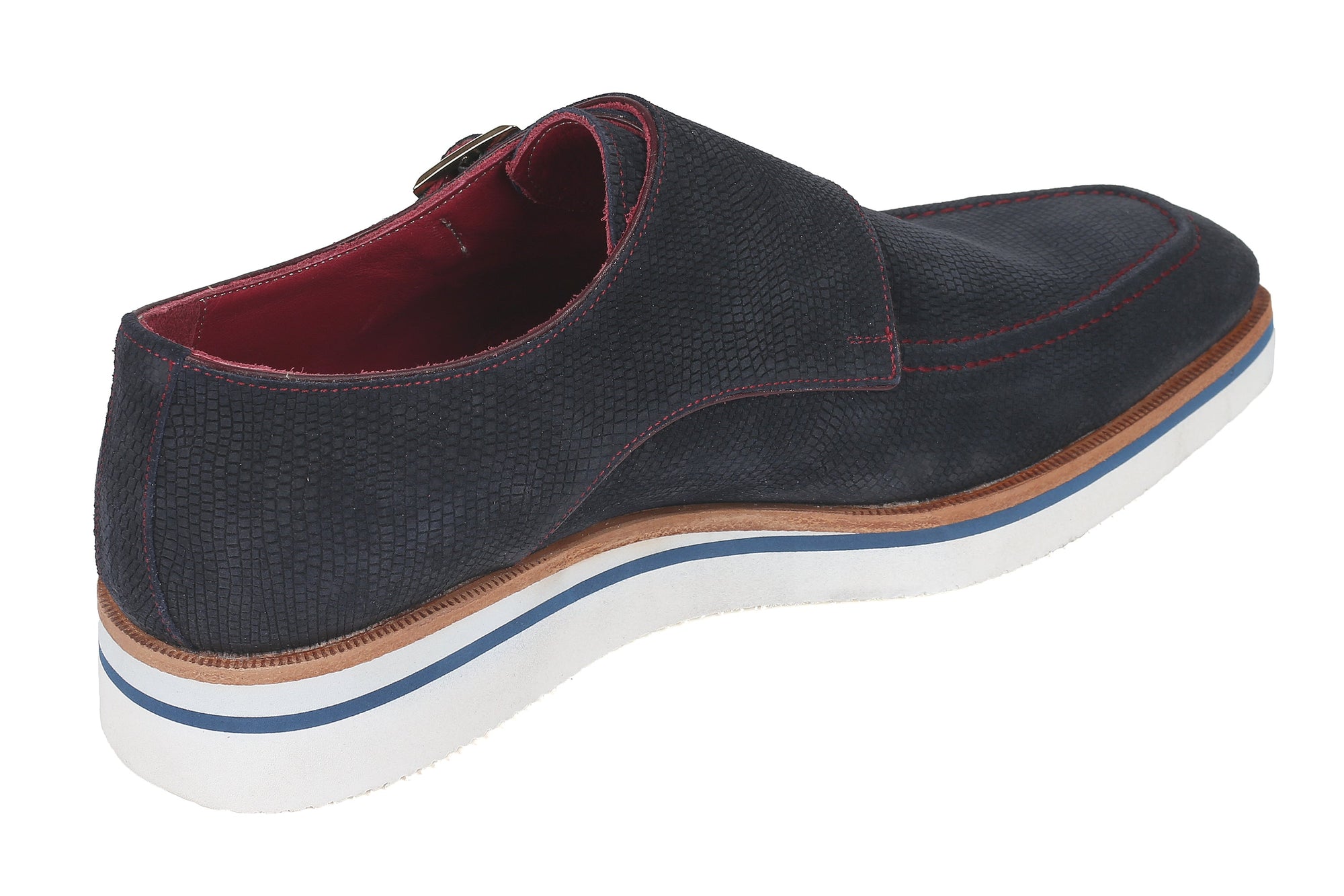 Paul Parkman Beige &amp; Brown Plaid Canvas Derby Shoes (ID