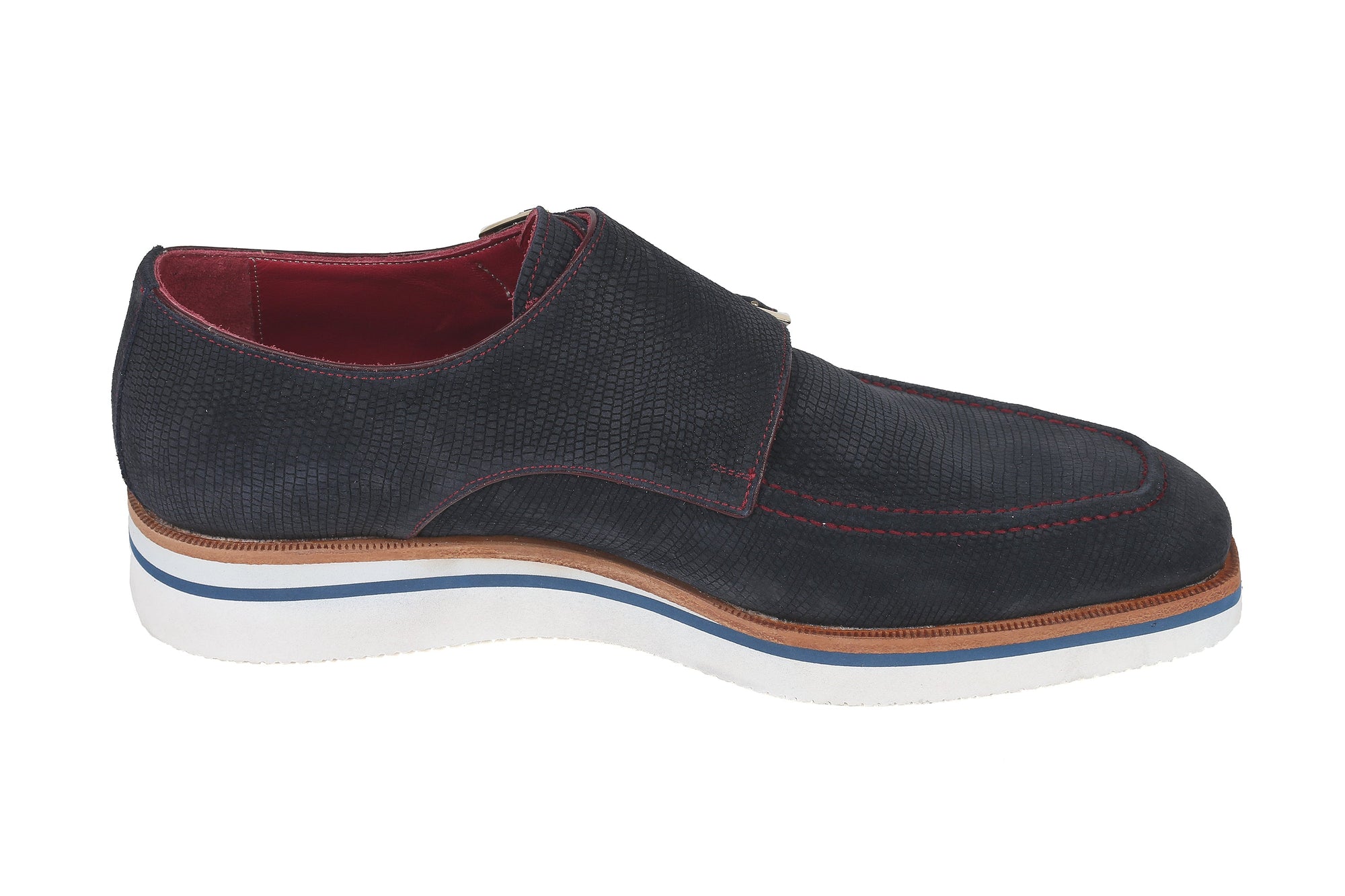 Paul Parkman Beige &amp; Brown Plaid Canvas Derby Shoes (ID