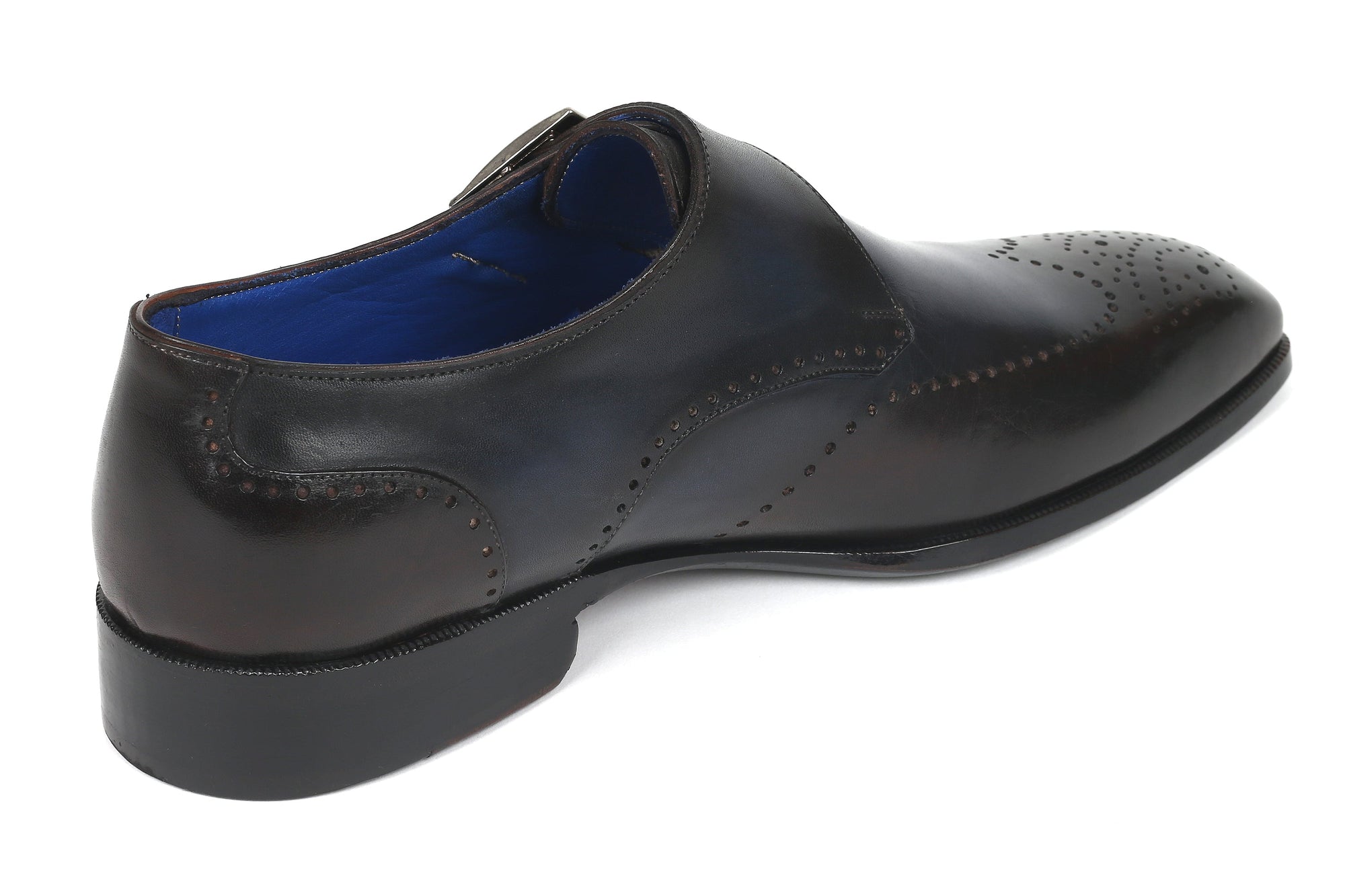 Paul Parkman Beige &amp; Brown Plaid Canvas Derby Shoes (ID
