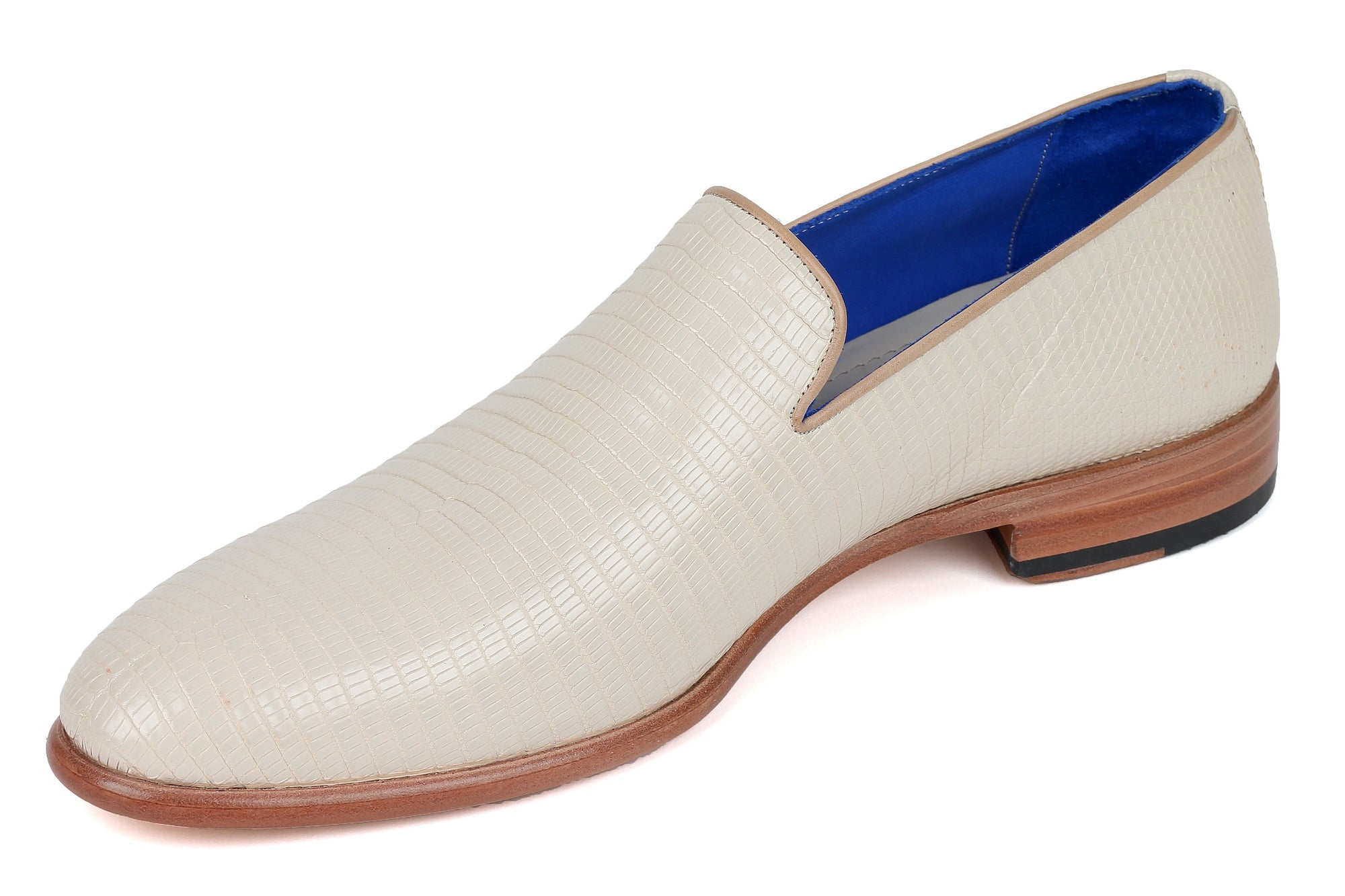 Paul Parkman Beige &amp; Brown Plaid Canvas Derby Shoes (ID