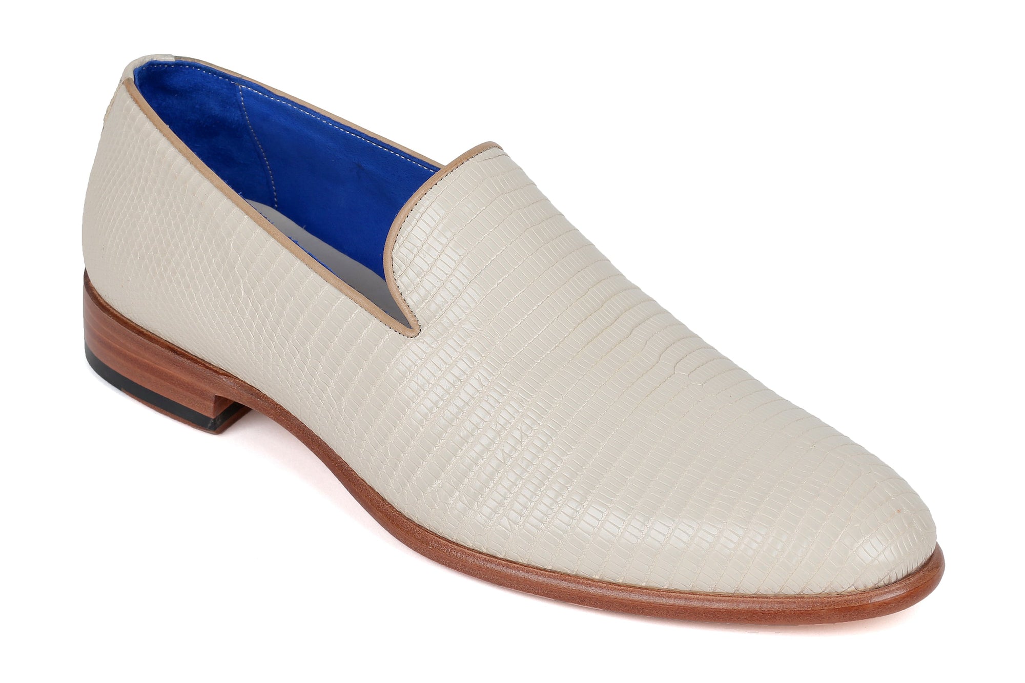 Paul Parkman Beige &amp; Brown Plaid Canvas Derby Shoes (ID
