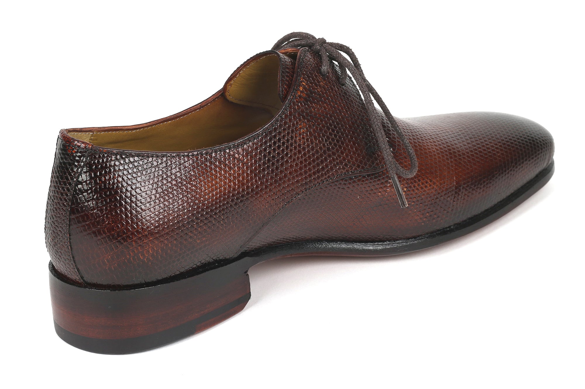 Paul Parkman Beige &amp; Brown Plaid Canvas Derby Shoes (ID