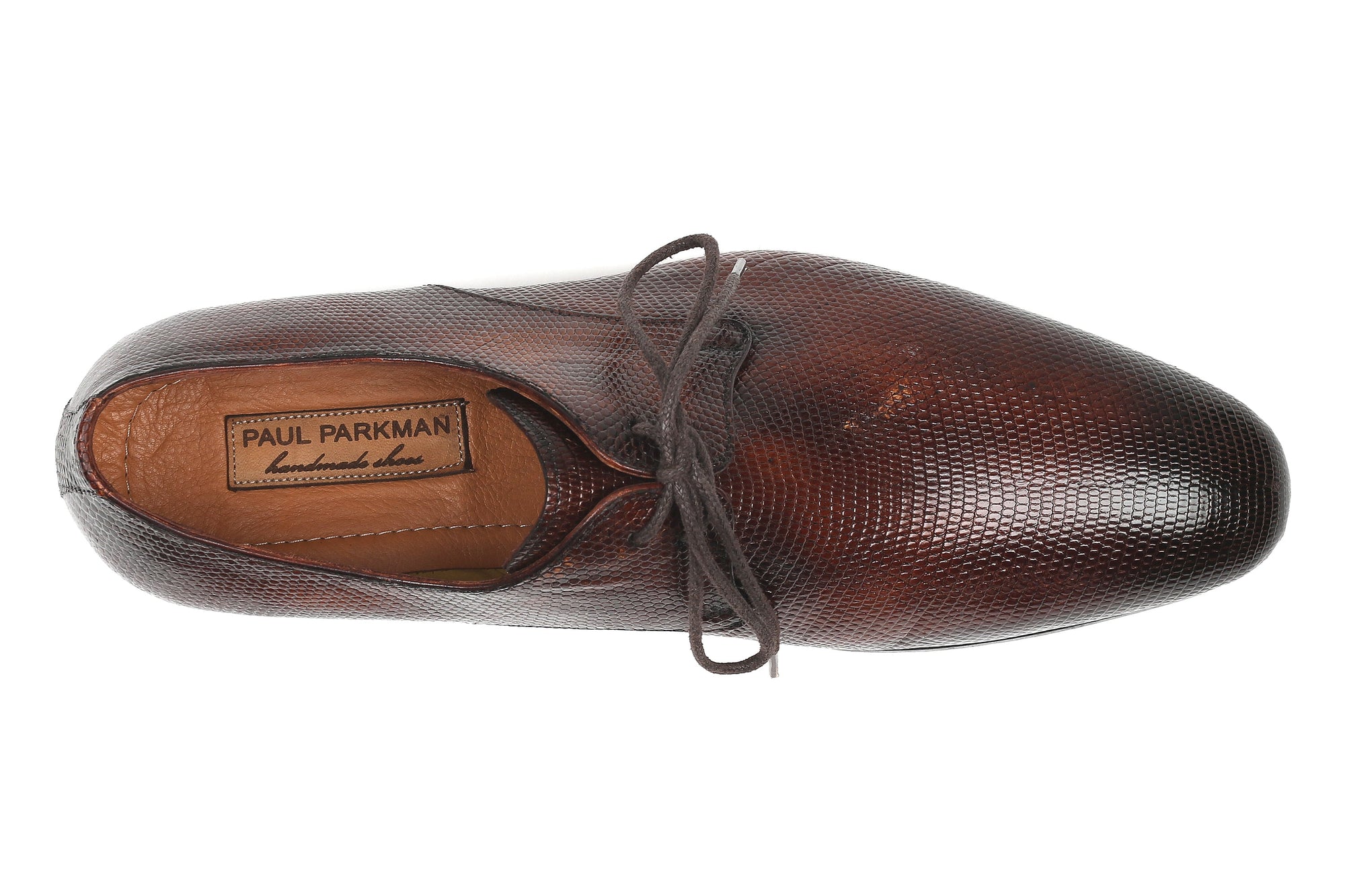 Paul Parkman Beige &amp; Brown Plaid Canvas Derby Shoes (ID