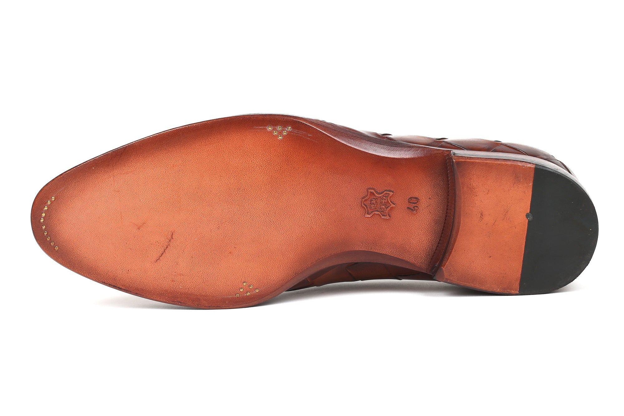 Paul Parkman Beige &amp; Brown Plaid Canvas Derby Shoes (ID