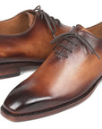 Paul Parkman Men's Wholecut Oxfords Brown Leather (ID