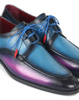 Paul Parkman Ghillie Lacing Blue & Purple Dress Shoes (ID