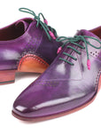 Paul Parkman Opanka Construction Purple Hand-Painted Oxfords (ID