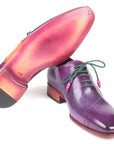Paul Parkman Opanka Construction Purple Hand-Painted Oxfords (ID