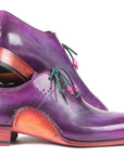 Paul Parkman Opanka Construction Purple Hand-Painted Oxfords (ID
