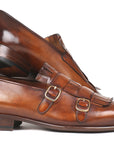 Paul Parkman Men's Brown Kiltie Double Monkstraps (ID