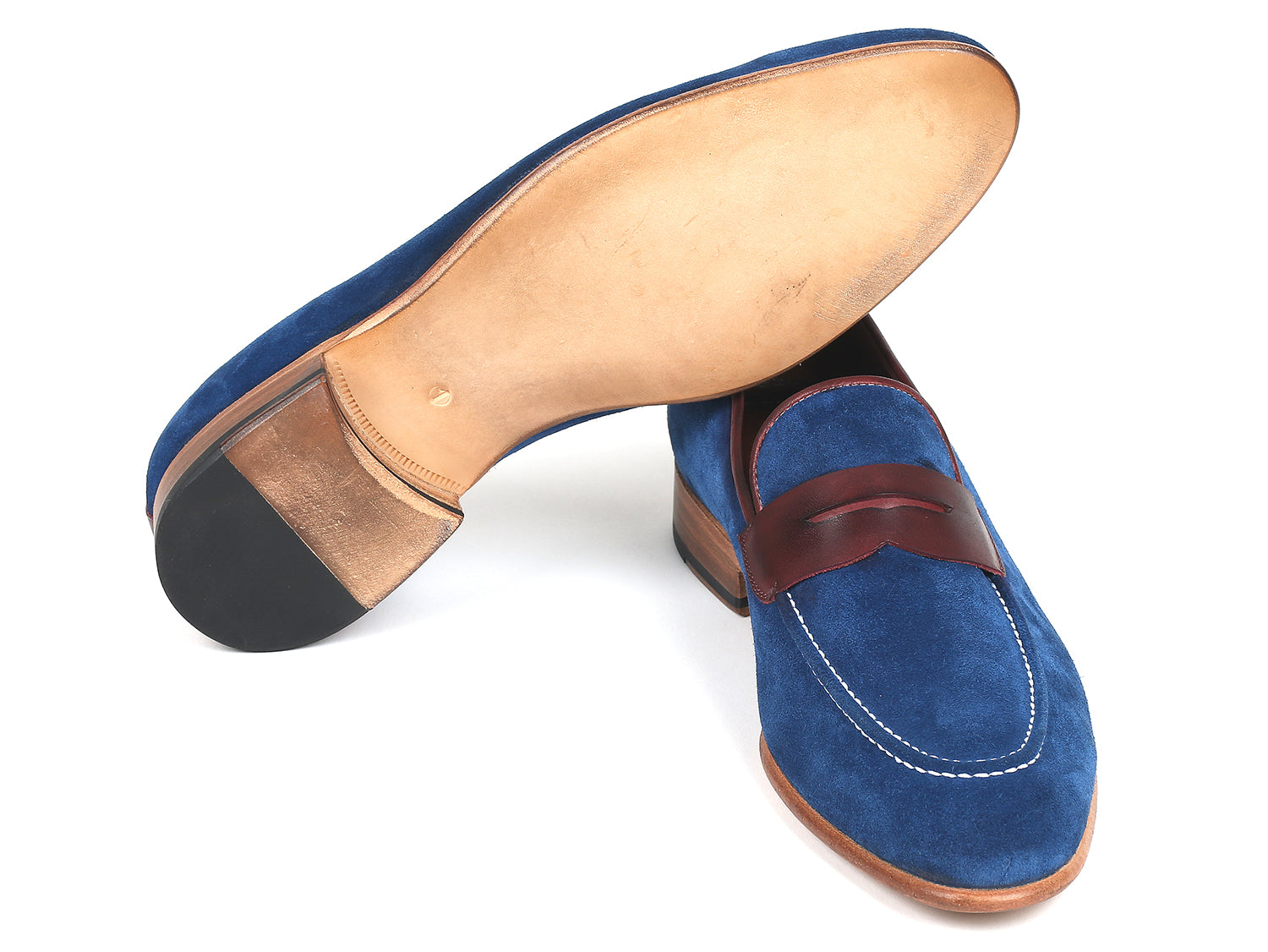 Paul Parkman Beige &amp; Brown Plaid Canvas Derby Shoes (ID