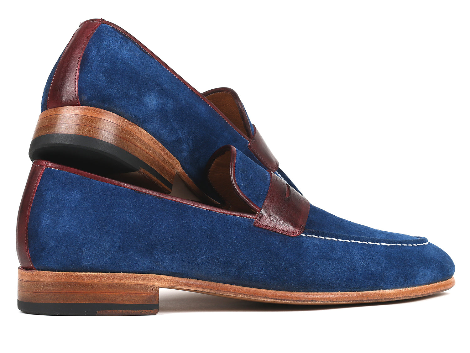 Paul Parkman Beige &amp; Brown Plaid Canvas Derby Shoes (ID