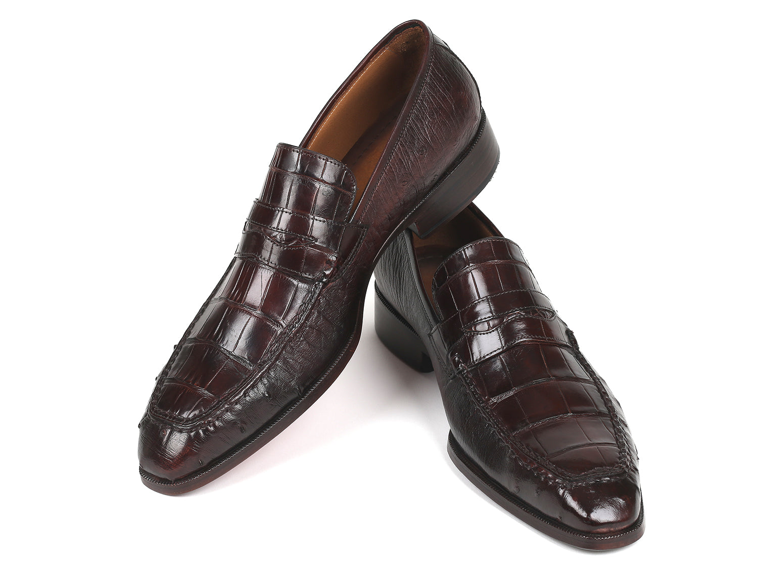 Paul Parkman Beige &amp; Brown Plaid Canvas Derby Shoes (ID