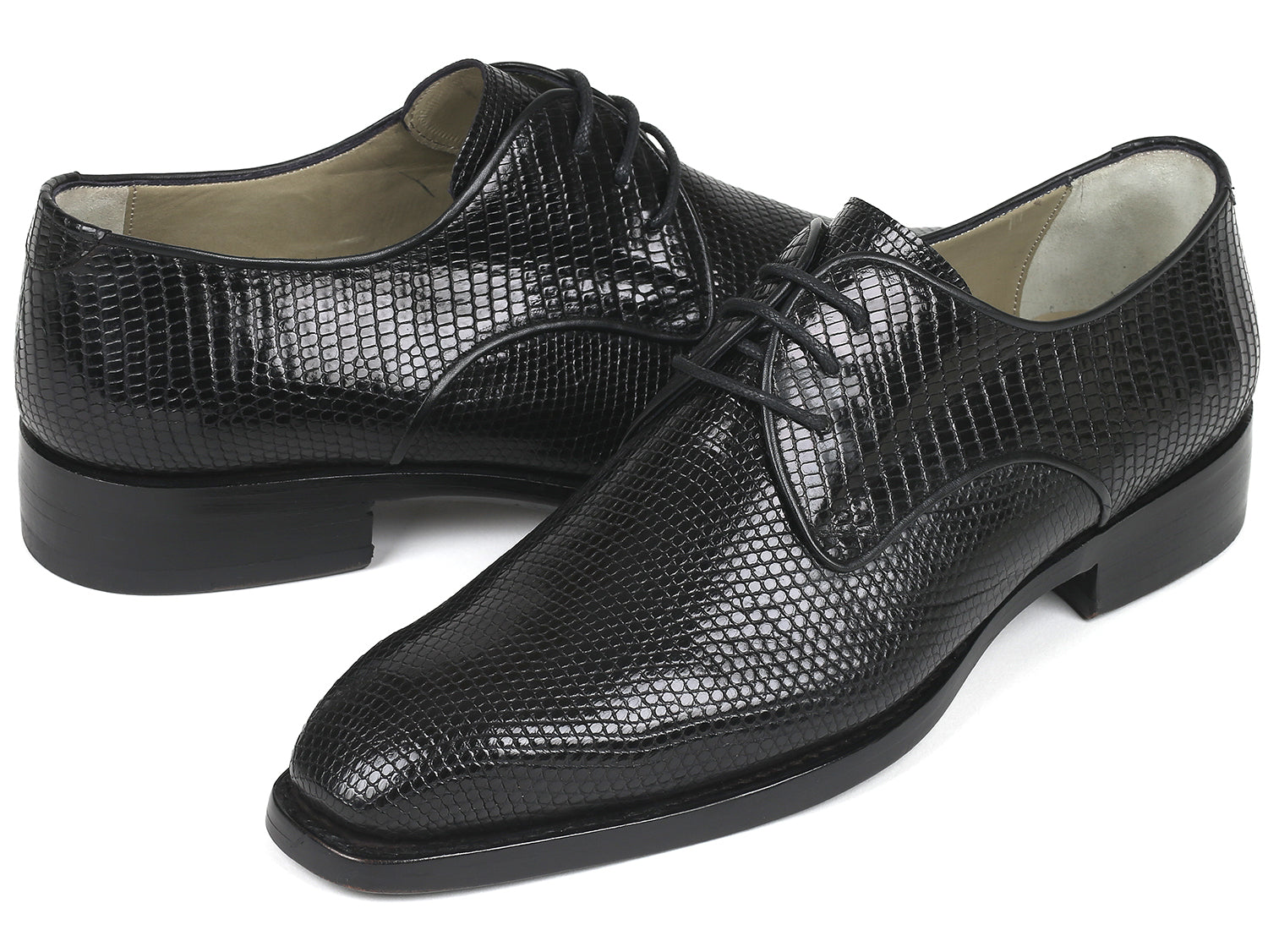 Paul Parkman Beige &amp; Brown Plaid Canvas Derby Shoes (ID