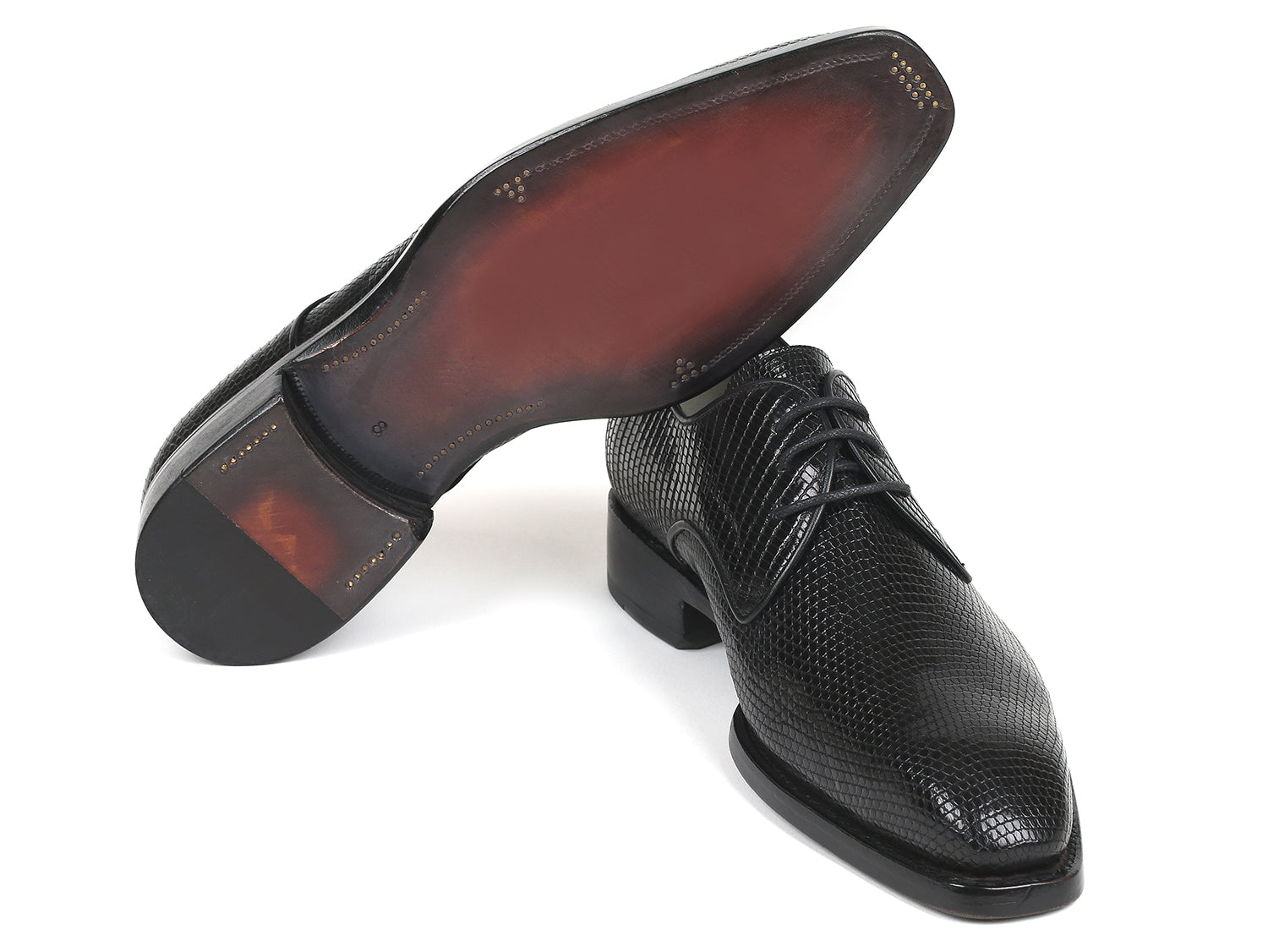 Paul Parkman Beige &amp; Brown Plaid Canvas Derby Shoes (ID