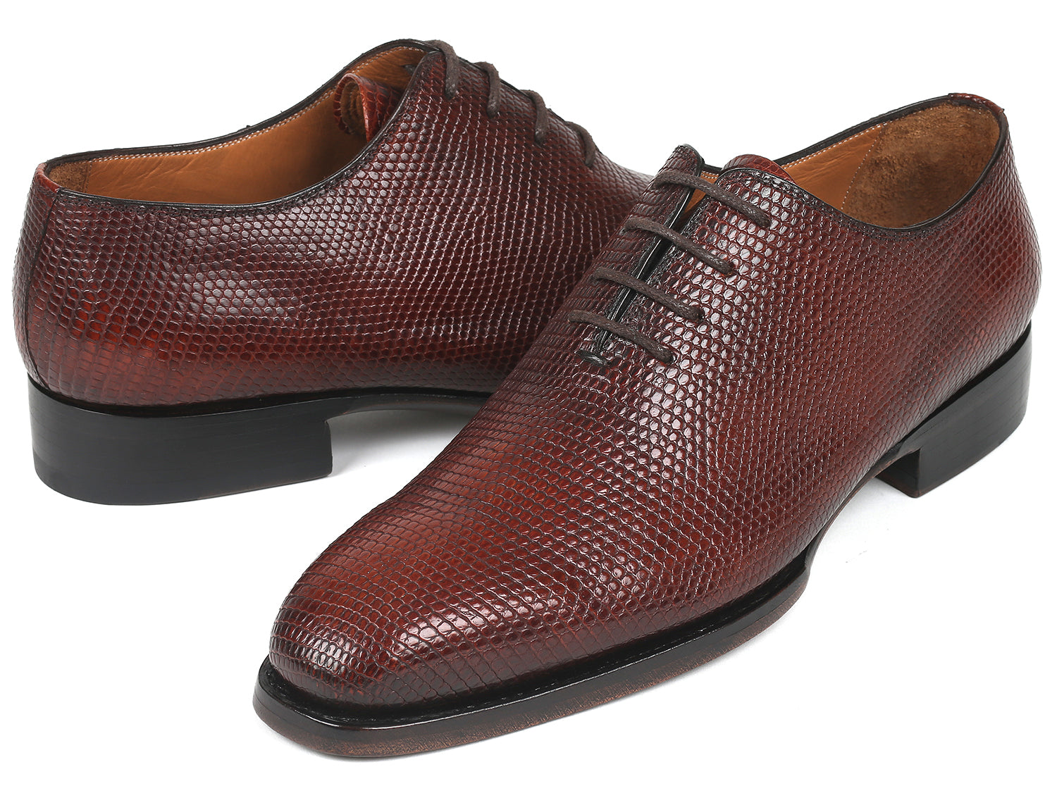 Paul Parkman Beige &amp; Brown Plaid Canvas Derby Shoes (ID