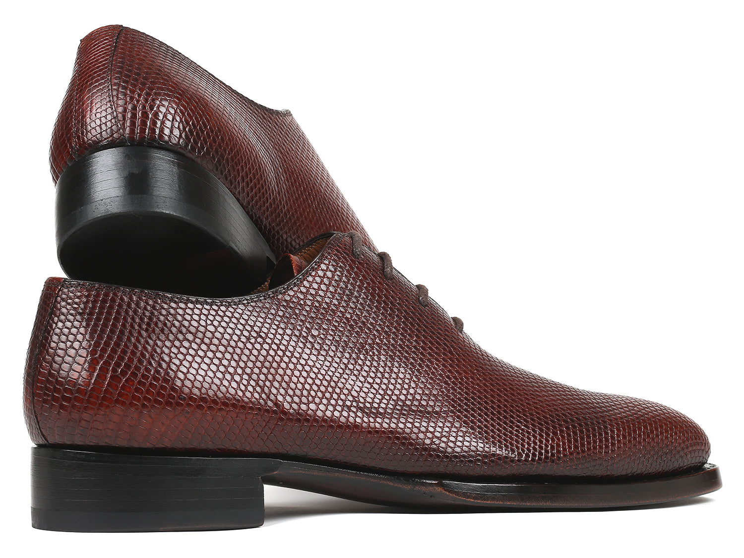 Paul Parkman Beige &amp; Brown Plaid Canvas Derby Shoes (ID