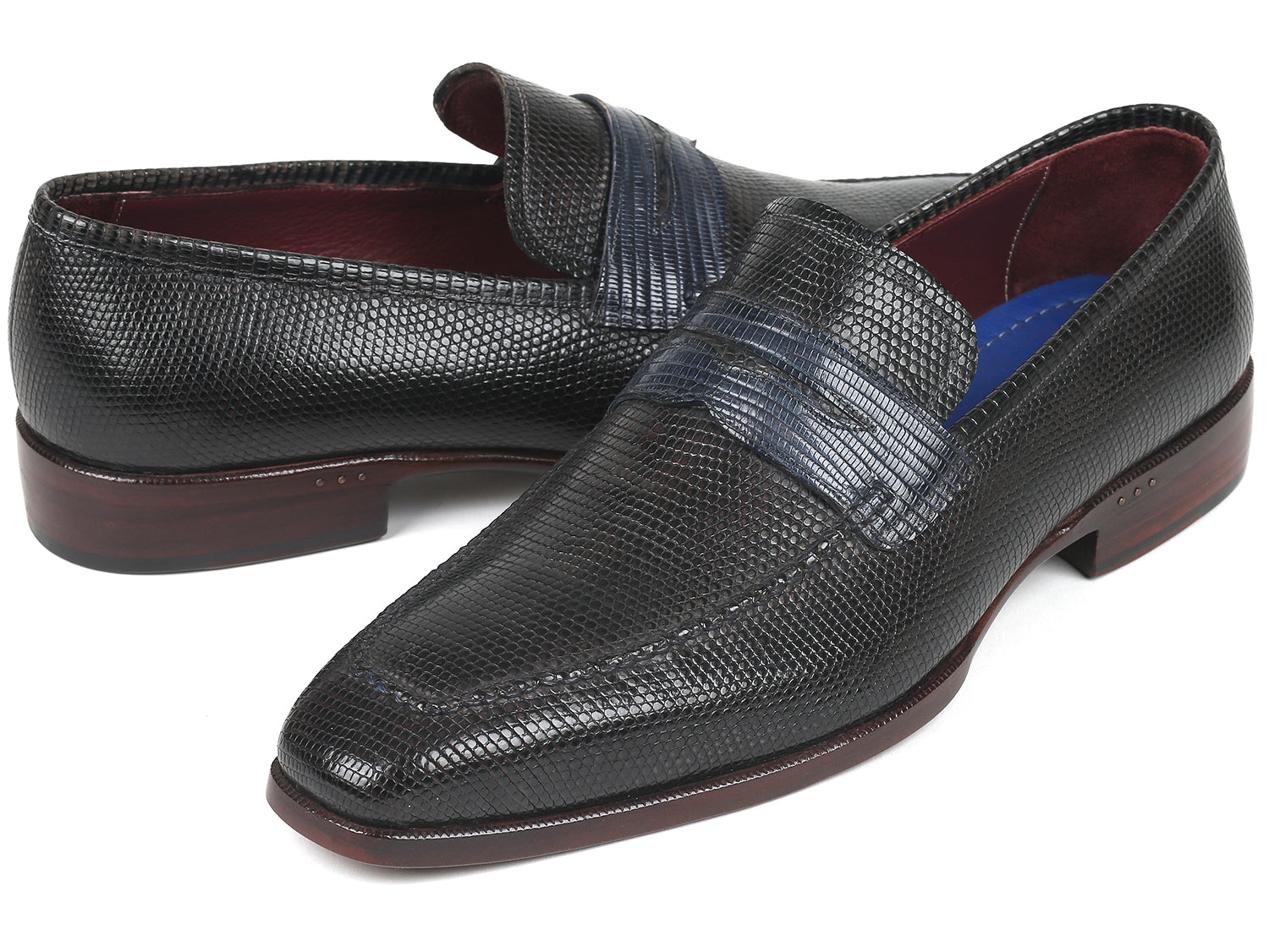 Paul Parkman Beige &amp; Brown Plaid Canvas Derby Shoes (ID