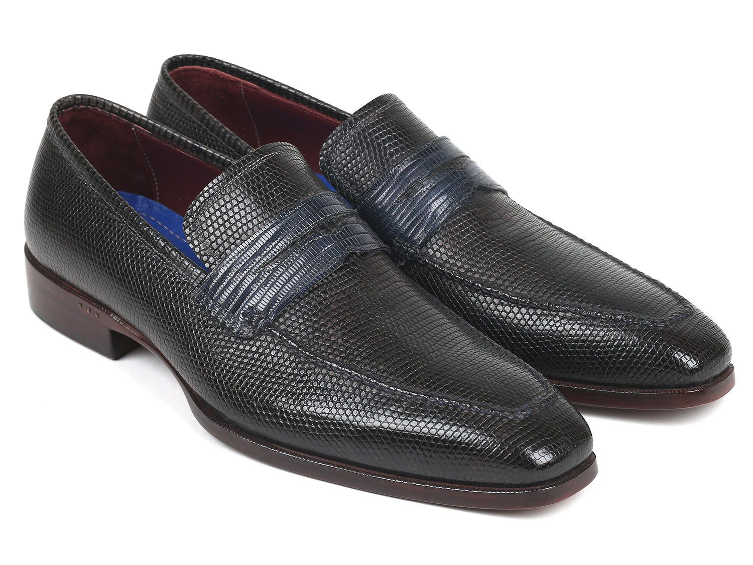 Paul Parkman Beige &amp; Brown Plaid Canvas Derby Shoes (ID