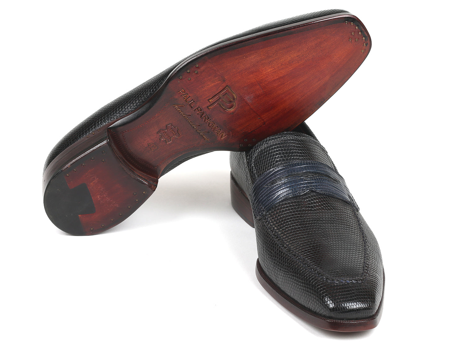 Paul Parkman Beige &amp; Brown Plaid Canvas Derby Shoes (ID