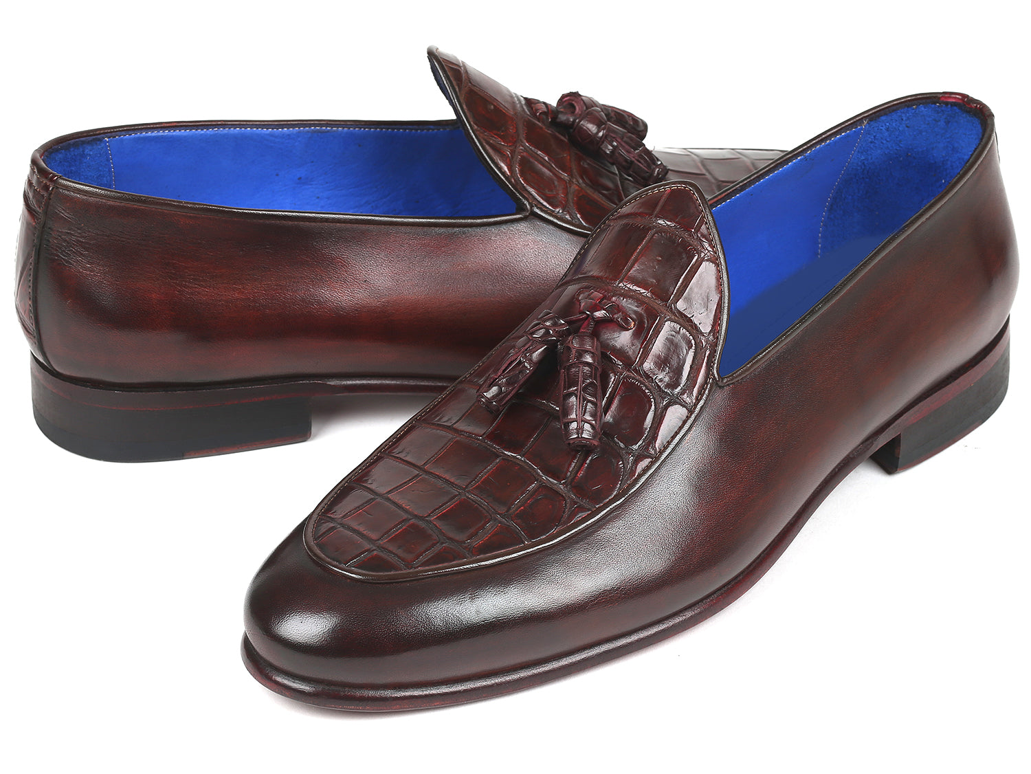 Paul Parkman Beige &amp; Brown Plaid Canvas Derby Shoes (ID