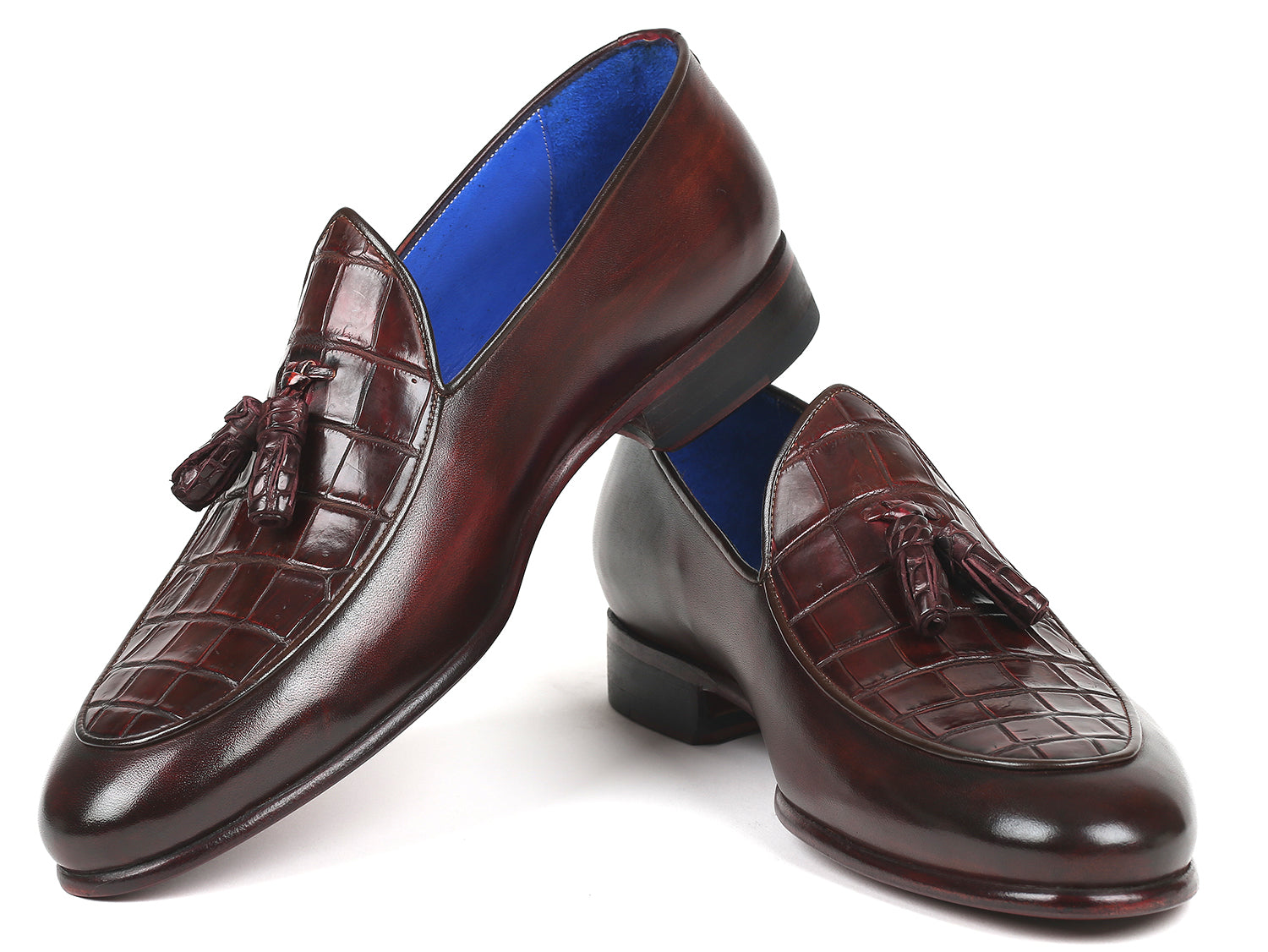 Paul Parkman Beige &amp; Brown Plaid Canvas Derby Shoes (ID