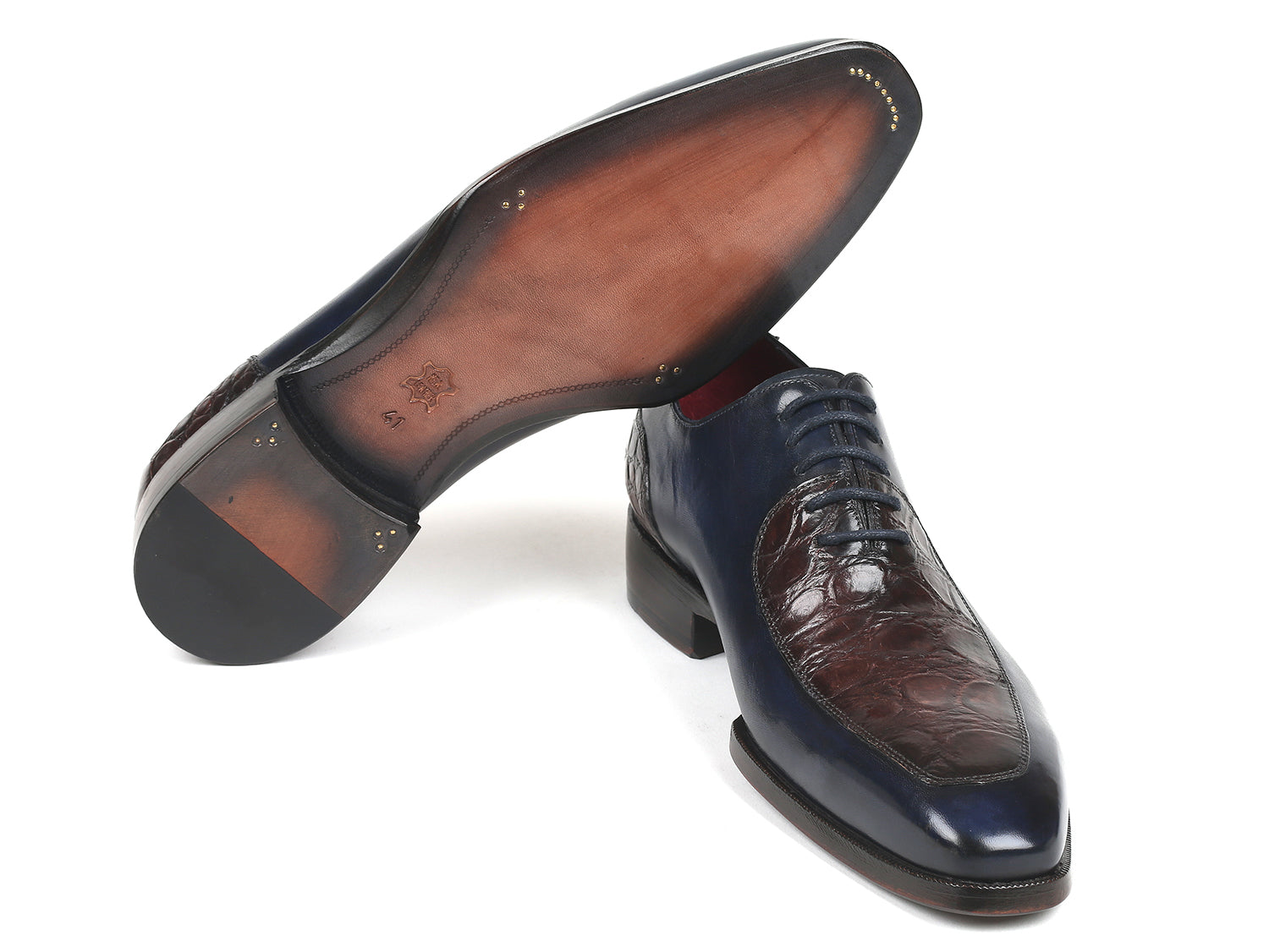 Paul Parkman Beige &amp; Brown Plaid Canvas Derby Shoes (ID