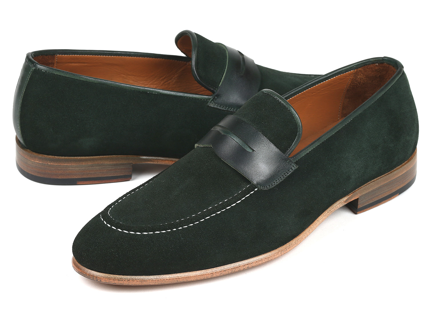 Paul Parkman Beige &amp; Brown Plaid Canvas Derby Shoes (ID