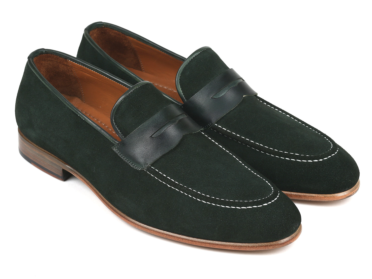 Paul Parkman Beige &amp; Brown Plaid Canvas Derby Shoes (ID