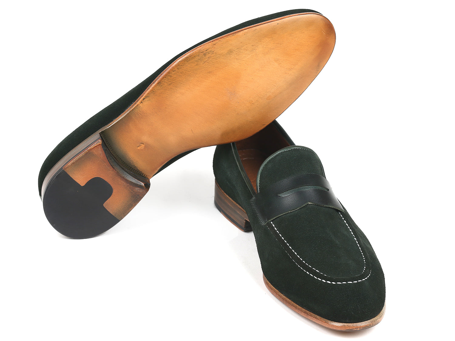 Paul Parkman Beige &amp; Brown Plaid Canvas Derby Shoes (ID