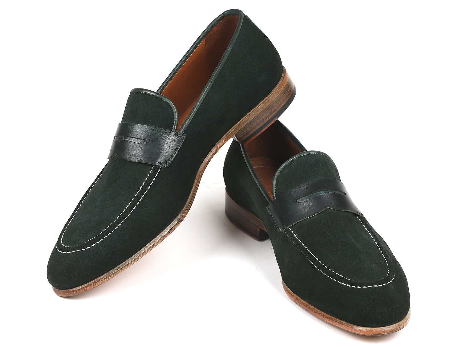Paul Parkman Beige &amp; Brown Plaid Canvas Derby Shoes (ID