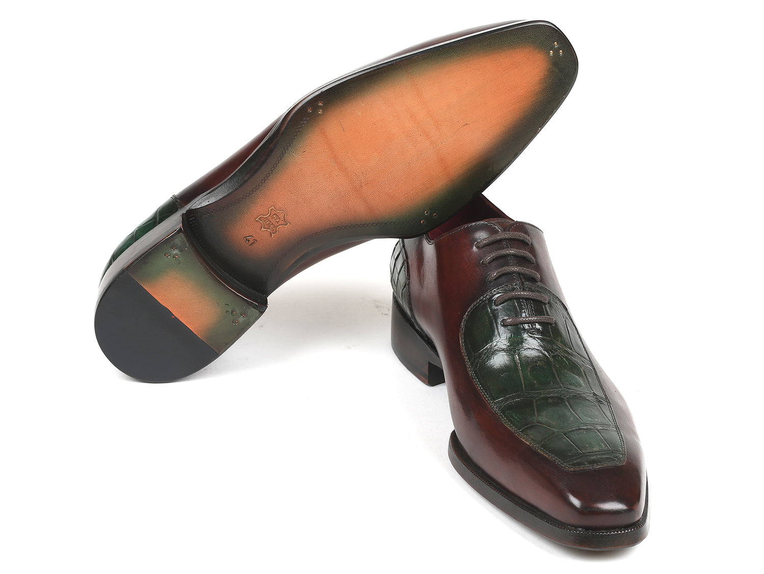 Paul Parkman Beige &amp; Brown Plaid Canvas Derby Shoes (ID