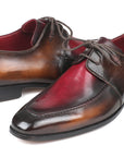Paul Parkman Brown & Bordeaux Dual Tone Apron Derby Shoes (ID
