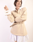 Collared Long Sleeve Mini Dress - Toi ‘n’ Moi Ltd