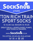 Cihat 6 Pack Children's Cotton Trainer Socks - Toi ‘n’ Moi Ltd