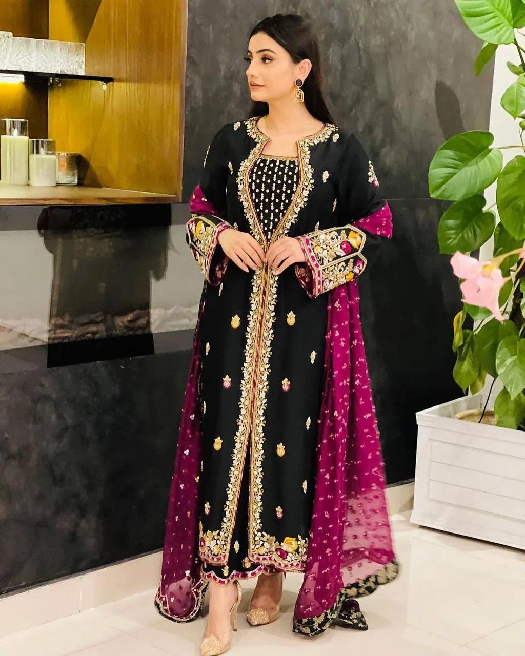 Stylish Pakistani-Indian Readymade Salwar Kameez – Georgette Punjabi Suit for Women | Elegant Traditional Wear - Toi ‘n’ Moi Ltd